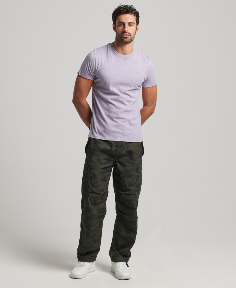 Organic Cotton Essential Logo T Shirt Pale Lilac Marl M1011245A B3L 4