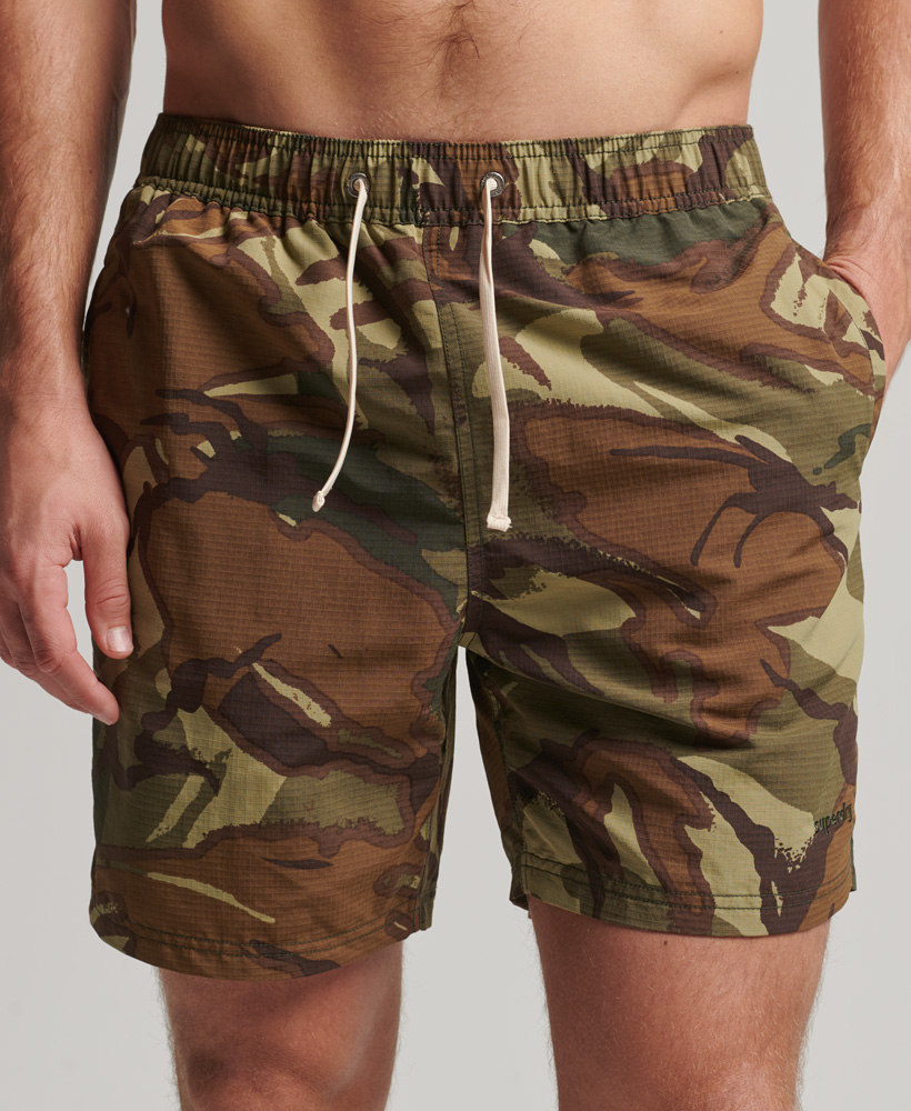 Ripstop Swim Shorts Outline Dark Green Camo M3010218A 9AM 1