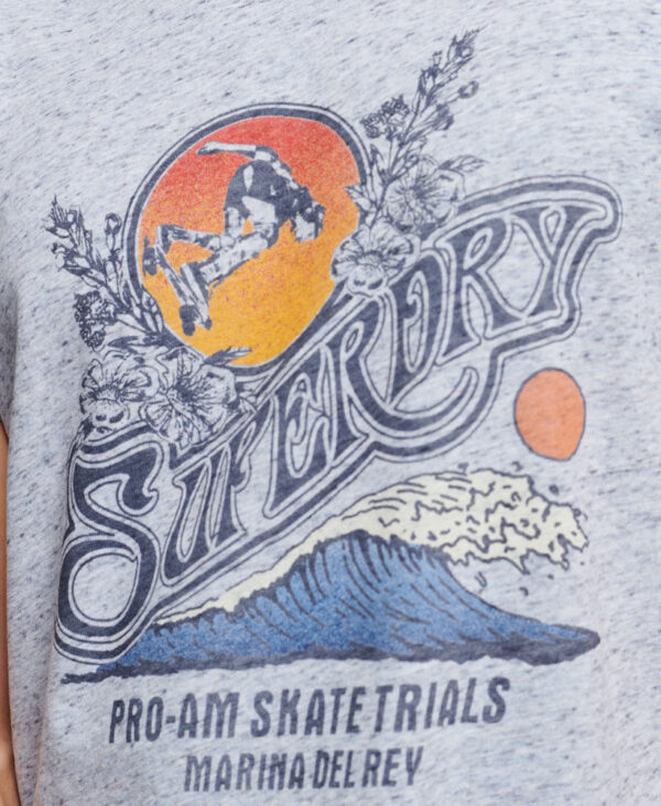 Skate Scene T Shirt Pale Blue Snowy M1011583A 9AP 2