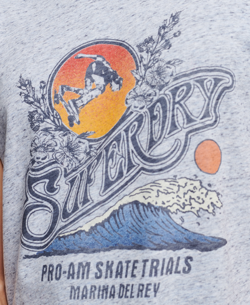 Skate Scene T Shirt Pale Blue Snowy M1011583A 9AP 2