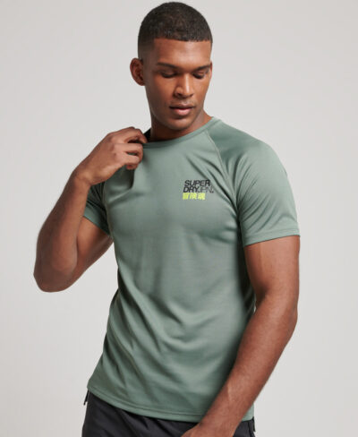 Train Active Graphic Short Sleeve T Shirt Laurel Khaki MS311468A F2L 1