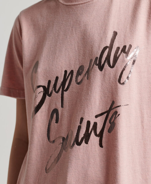 Vintage Embellished T Shirt Blush Pink Marl W1010982A NLP 2