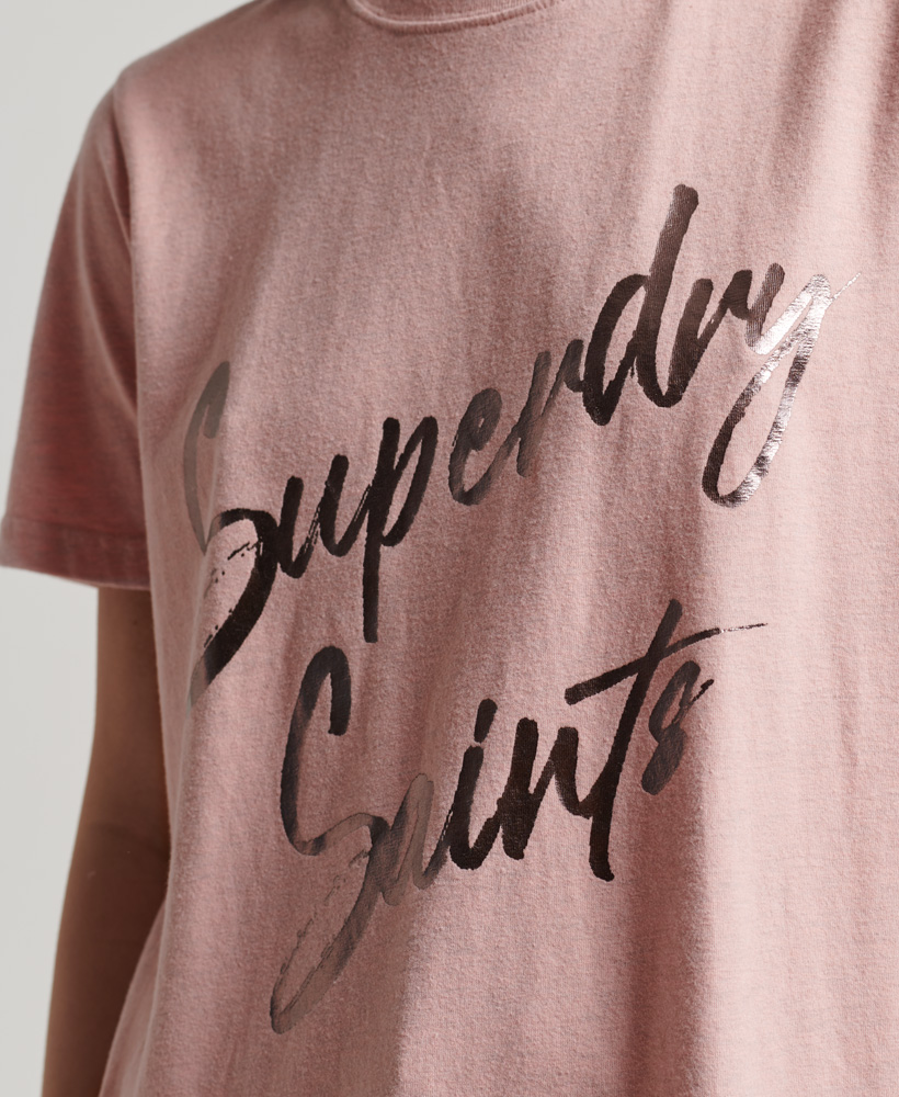 Vintage Embellished T Shirt Blush Pink Marl W1010982A NLP 2
