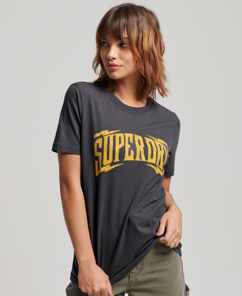 Vintage Embellished T Shirt Charcoal W1010982A 00Q 1