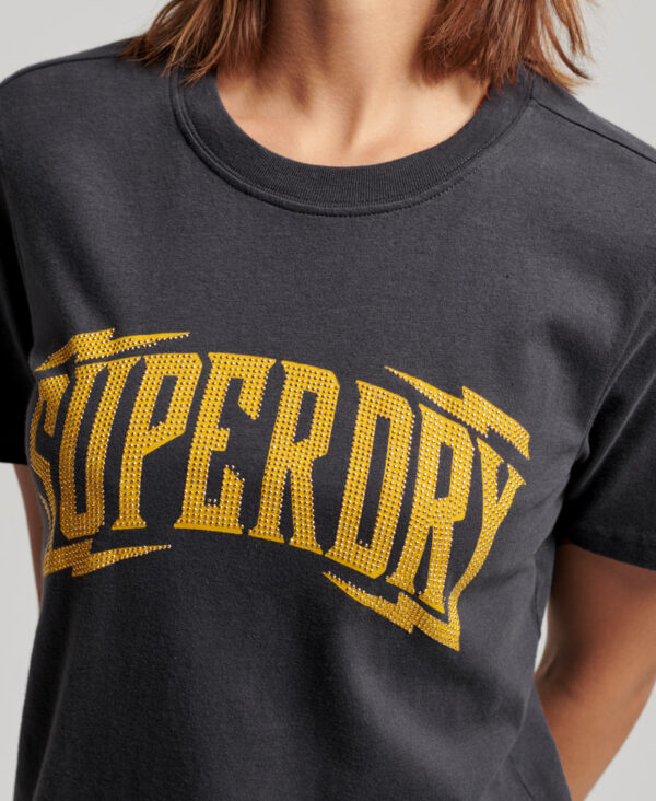 Vintage Embellished T Shirt Charcoal W1010982A 00Q 2