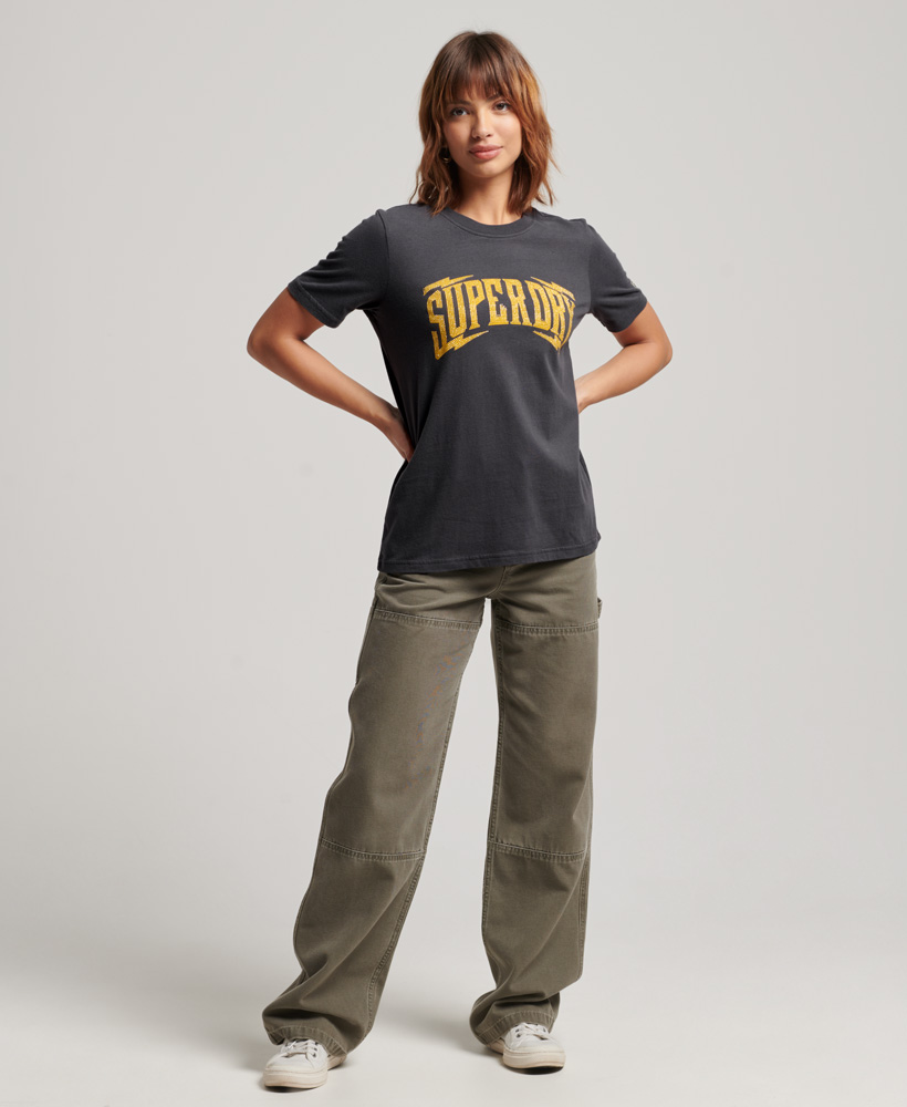 Vintage Embellished T Shirt Charcoal W1010982A 00Q 4