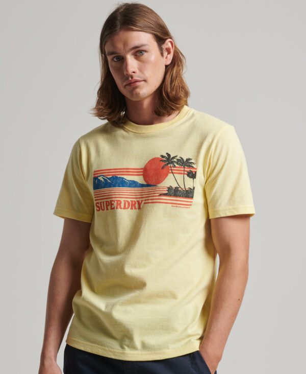 Vintage Great Outdoors T Shirt Laguna Yellow Marl M1011531A 8YD 1