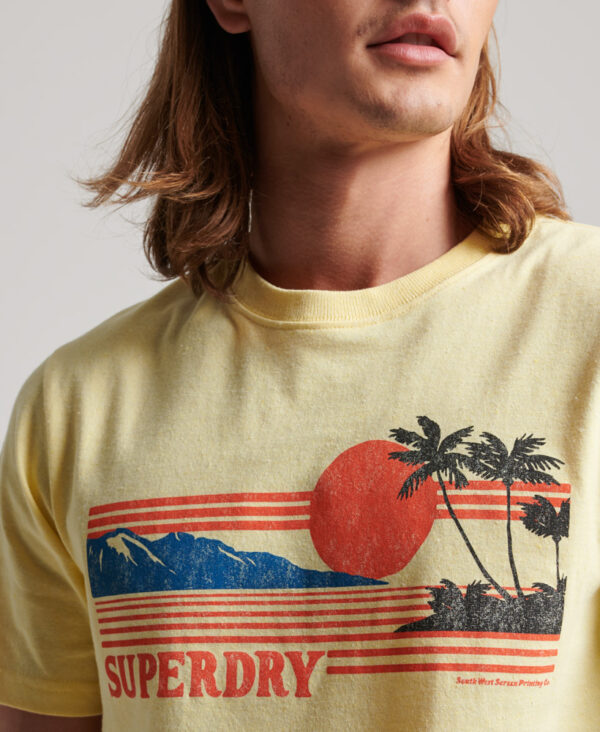 Vintage Great Outdoors T Shirt Laguna Yellow Marl M1011531A 8YD 2