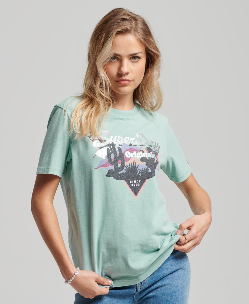 Vintage Logo Narrative T Shirt Fresh Mint Green W1010985A 8WD 1