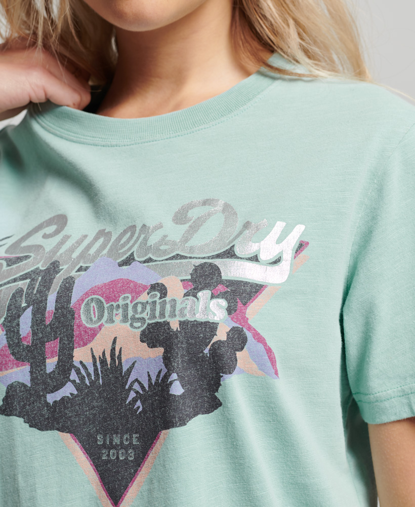 Vintage Logo Narrative T Shirt Fresh Mint Green W1010985A 8WD 2