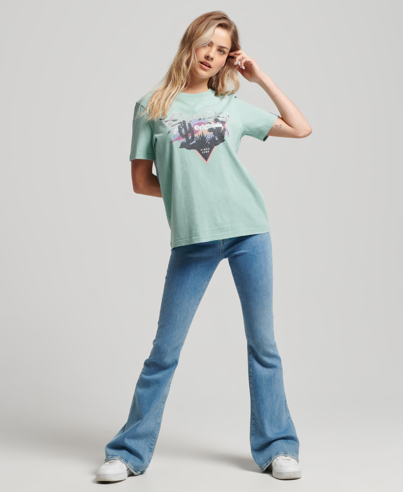 Vintage Logo Narrative T Shirt Fresh Mint Green W1010985A 8WD 4