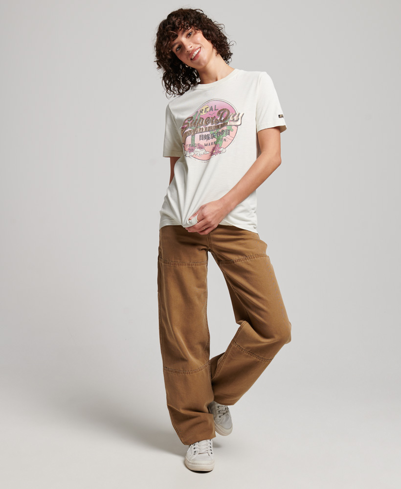 Vintage Logo Narrative T Shirt Off White W1010985A 71D 4