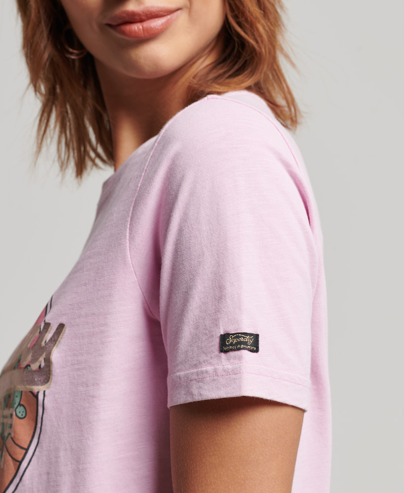 Vintage Logo Narrative T Shirt Pastel Lavender W1010985A I3I 3