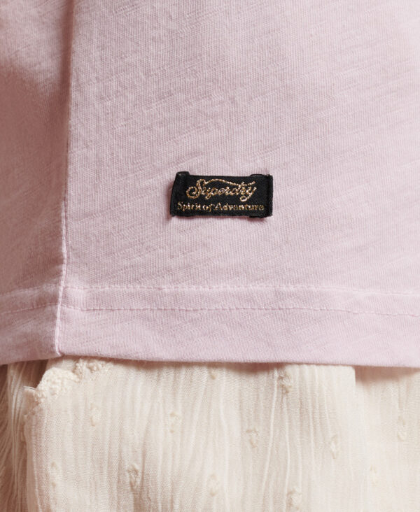 Vintage Logo Narrative T Shirt Rose Pink Slub W6011436A 9HQ 4