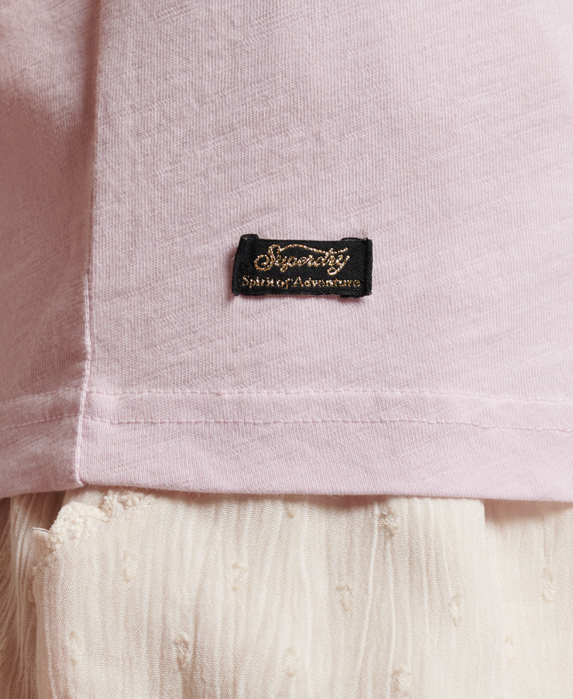Vintage Logo Narrative T Shirt Rose Pink Slub W6011436A 9HQ 4