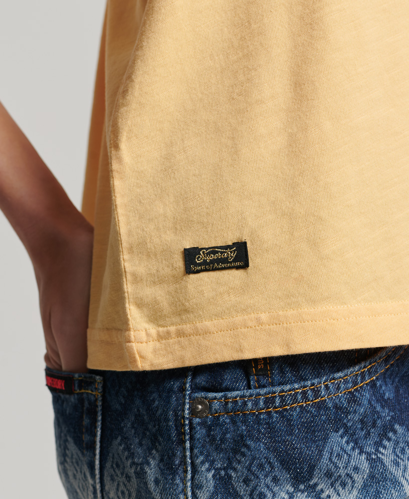 Vintage Logo Narrative T Shirt Sunburst Orange Slub W6011436A 9DE 4