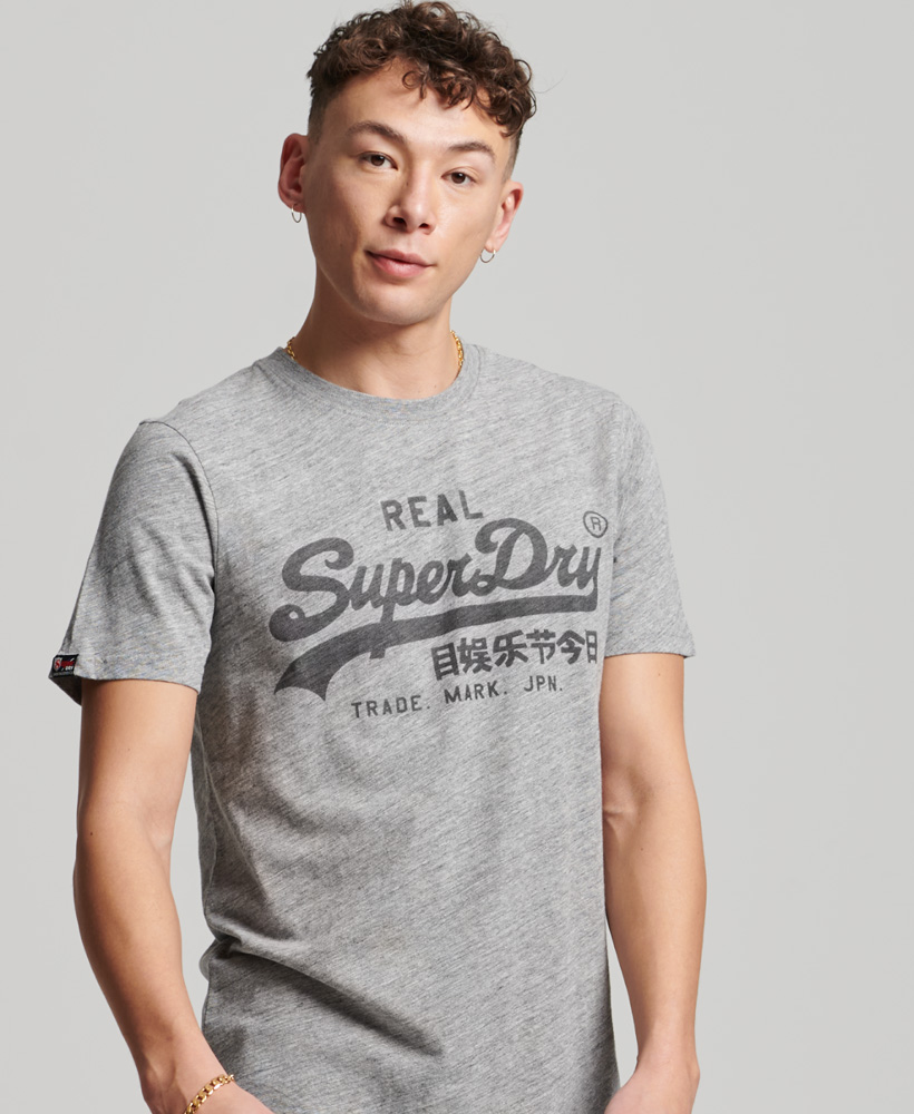 Vintage Logo T Shirt Athletic Grey Marl M1011472A ZUC 1