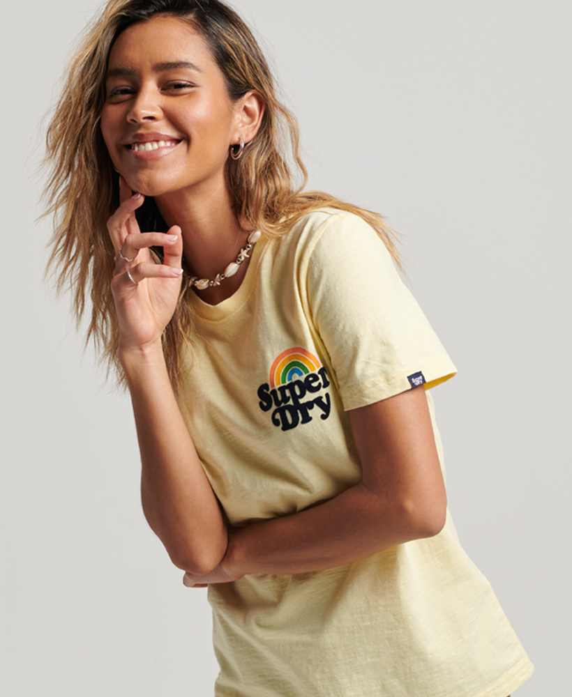 Vintage Rainbow T Shirt Island Yellow W1010984A ZBF 1