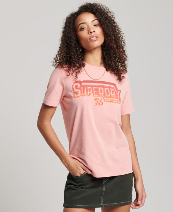 Vintage Shadow T Shirt Burnt Coral W1011049A KUB 1