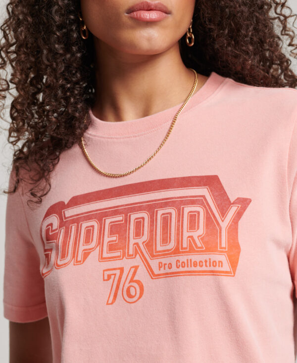 Vintage Shadow T Shirt Burnt Coral W1011049A KUB 2