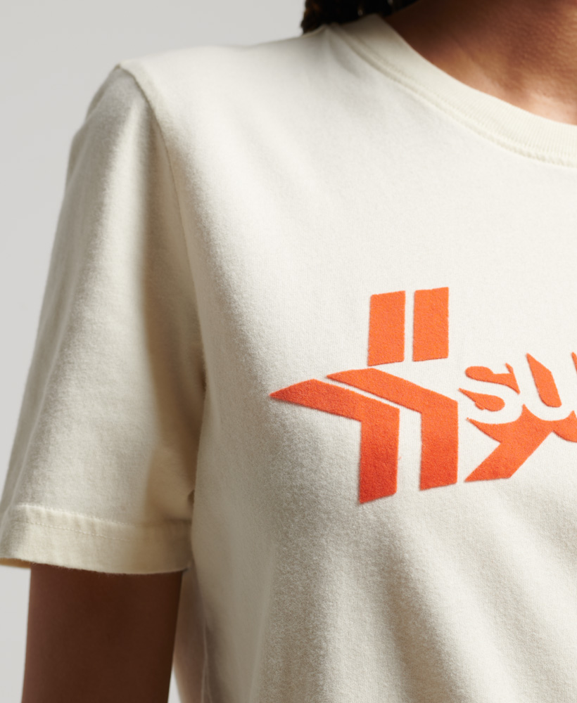 Vintage Shadow T Shirt Midwest Cream W1011049A JU5 2