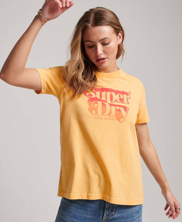 Vintage Shadow T Shirt Pale Marigold Yellow W1011049A 8LM 1