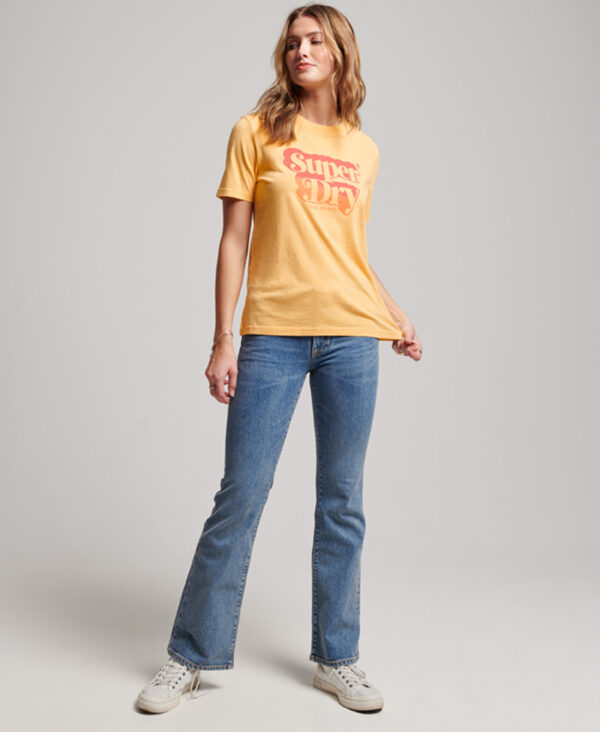 Vintage Shadow T Shirt Pale Marigold Yellow W1011049A 8LM 4