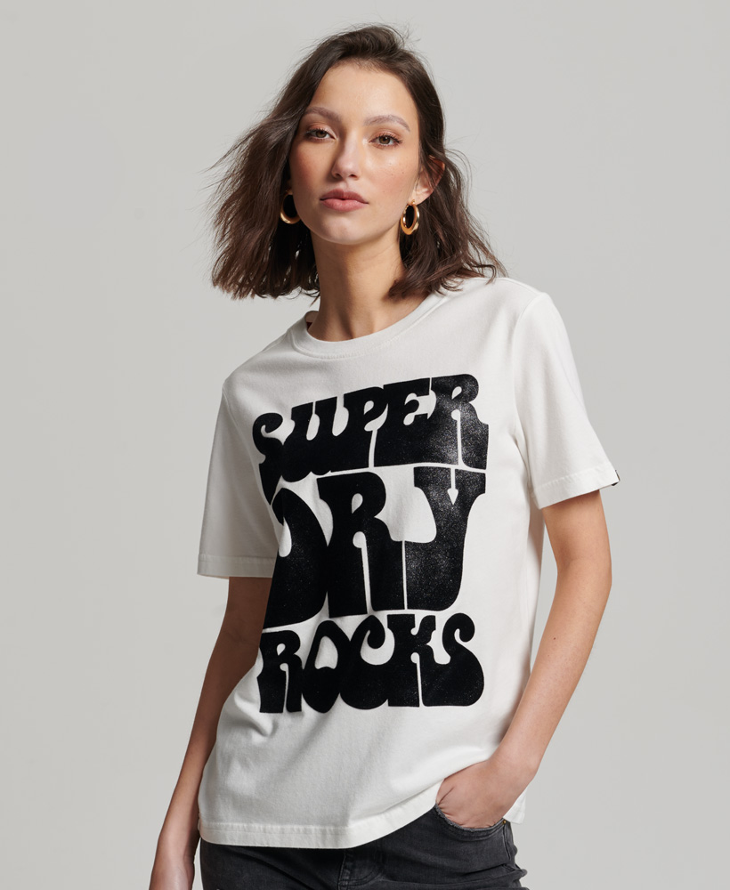 70s Retro Rock Logo TShirt Superdry