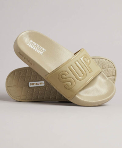 Code Core Vegan Pool Slide Winter Twig Beige WF310198A 9UN 1