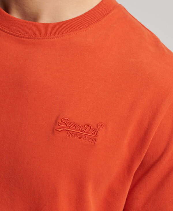 Organic Cotton Essential Logo T Shirt Denim Co Rust Orange M1011245A 8UX 3