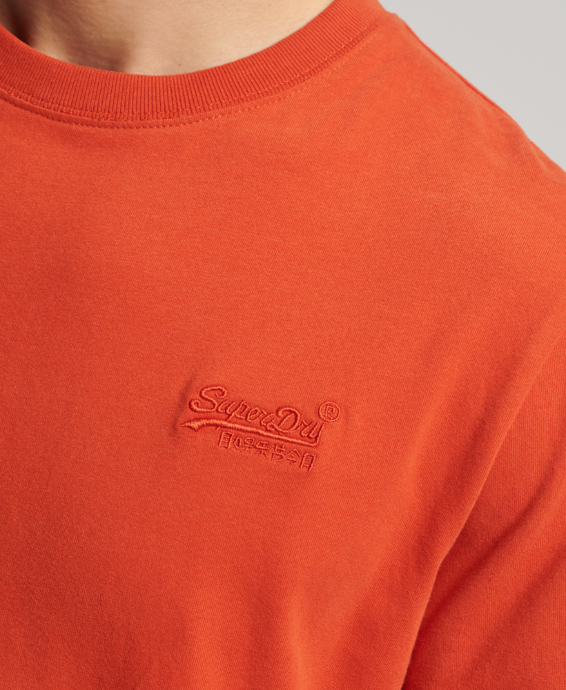 Organic Cotton Essential Logo T Shirt Denim Co Rust Orange M1011245A 8UX 3