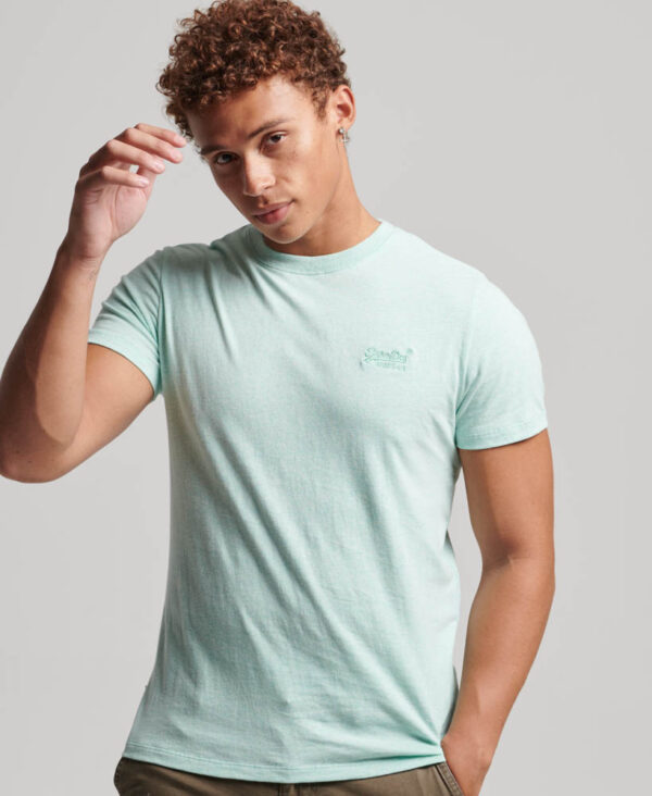 Organic Cotton Essential Logo T Shirt Light Mint Green Marl M1011245A 9VQ 1
