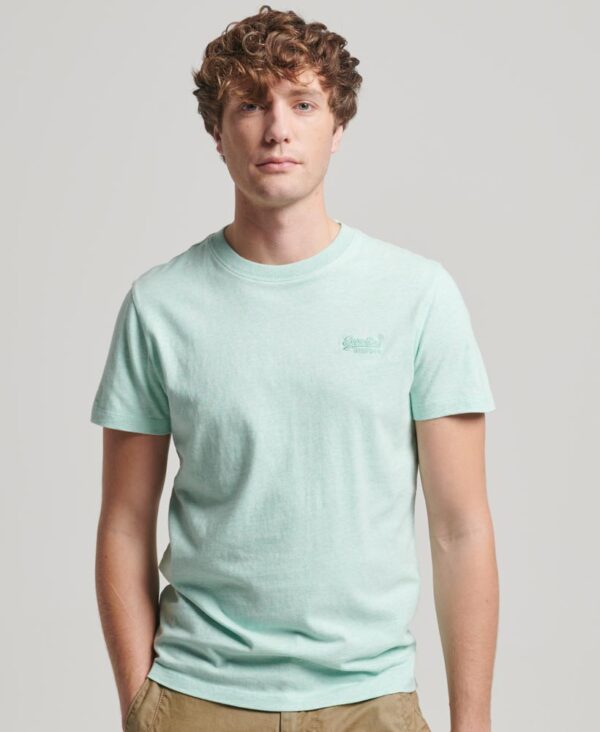 Organic Cotton Essential Logo T Shirt Light Mint Green Marl M1011245A 9VQ 2