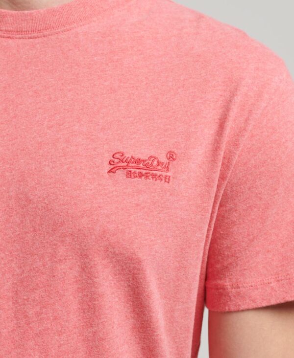 Organic Cotton Essential Logo T Shirt Punch Pink Marl M1011245A 9VS 2