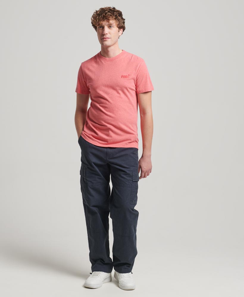 Organic Cotton Essential Logo T Shirt Punch Pink Marl M1011245A 9VS 4