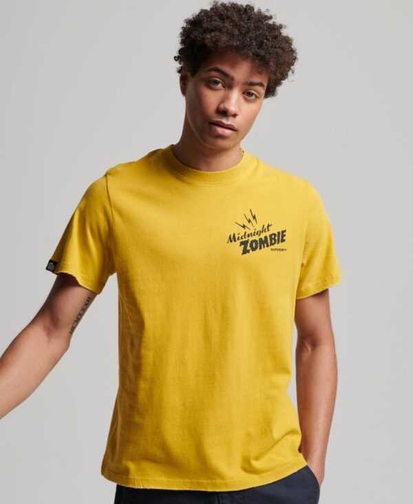 Blackout Rock Graphic T Shirt Oil Yellow M1011783A 7SD 1