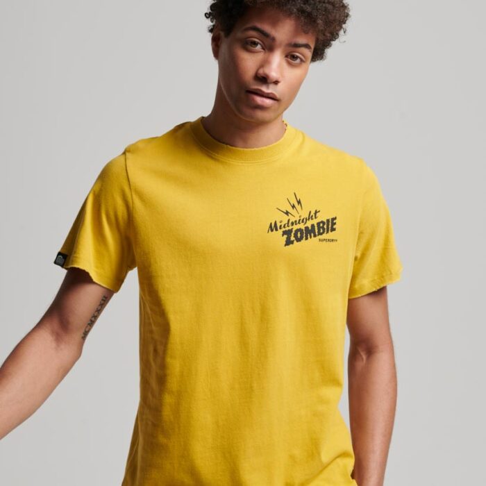 Blackout Rock Graphic T Shirt Oil Yellow M1011783A 7SD 1