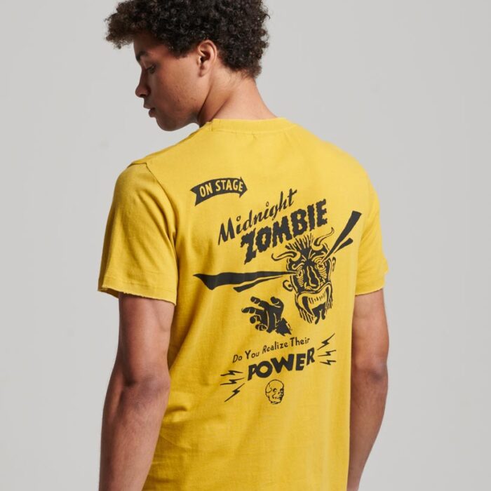 Blackout Rock Graphic T Shirt Oil Yellow M1011783A 7SD 2