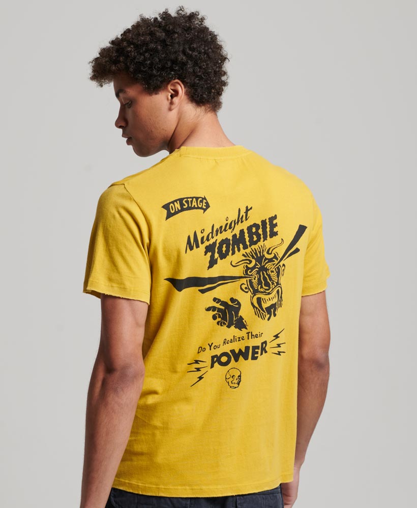 Blackout Rock Graphic T Shirt Oil Yellow M1011783A 7SD 2