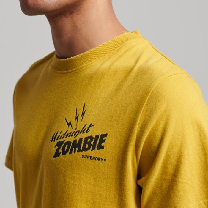 Blackout Rock Graphic T Shirt Oil Yellow M1011783A 7SD 4