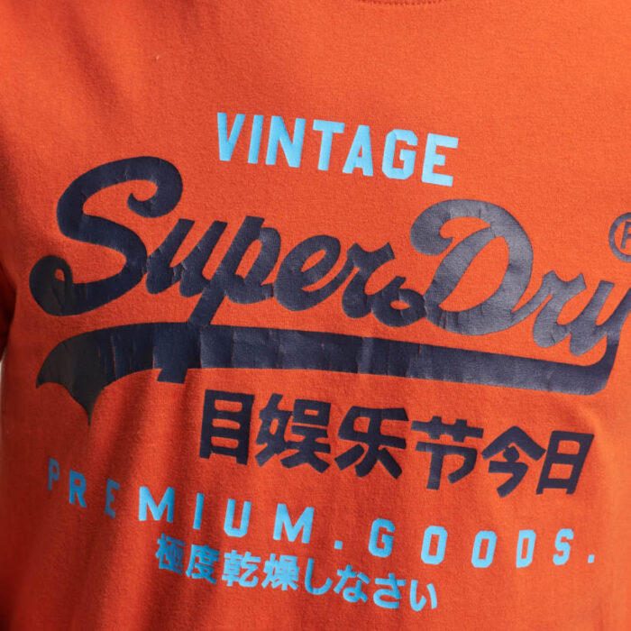 Classic Vintage Logo Heritage T Shirt Denim Co Rust Orange M1011747A 8UX 3