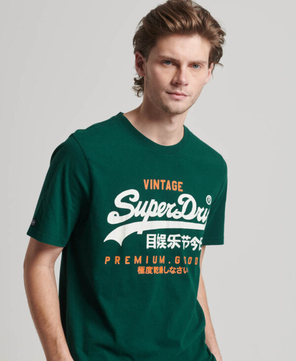 Classic Vintage Logo Heritage T Shirt Pine Green M1011747A GCI 1