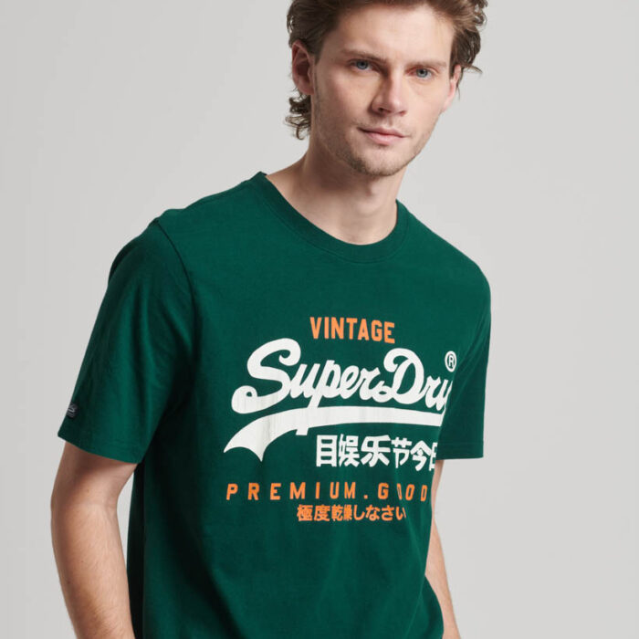 Classic Vintage Logo Heritage T Shirt Pine Green M1011747A GCI 1