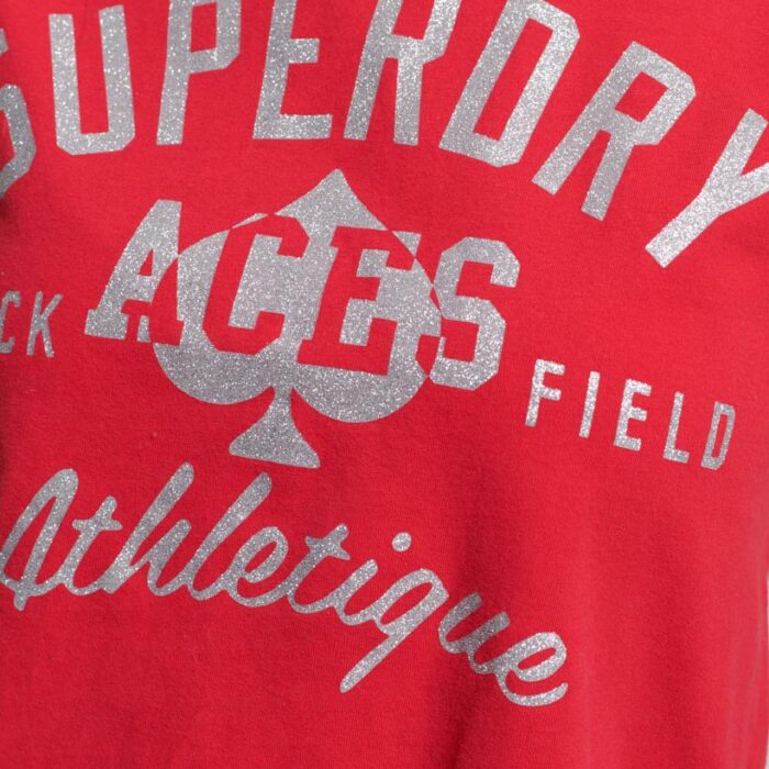College Scripted Graphic T Shirt Carmine Red W1011254A YGK 2
