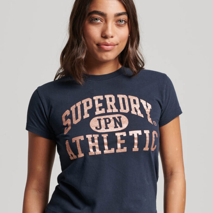 College Scripted Graphic T Shirt Eclipse Navy W1011254A 98T 1