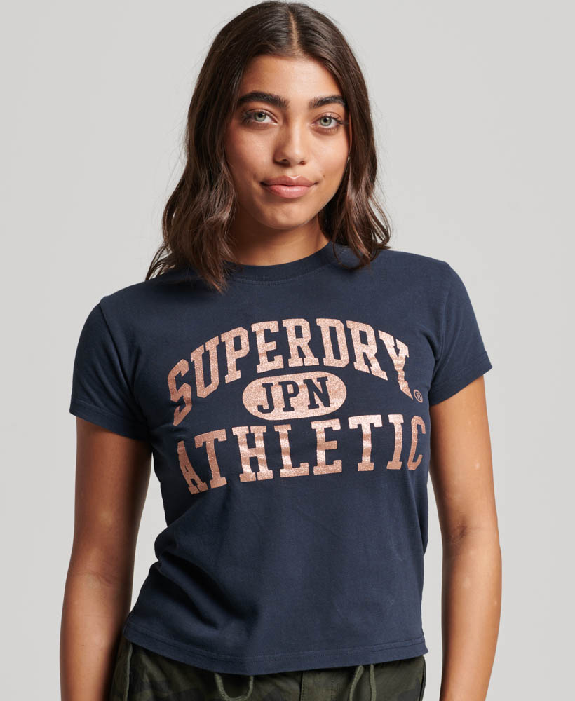College Scripted Graphic T Shirt Eclipse Navy W1011254A 98T 1