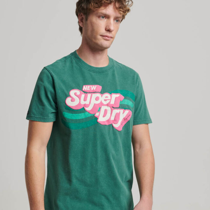 Cooper 70s Retro Logo T Shirt Pine Green M1011769A GCI 1
