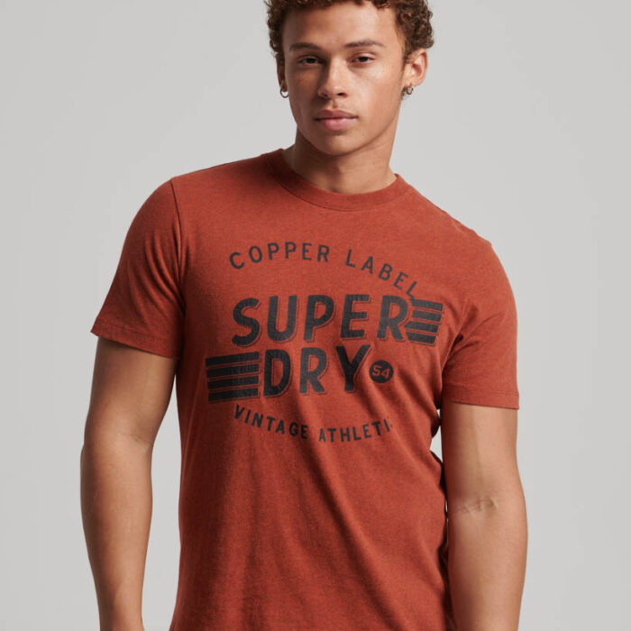 Copper Label Workwear T Shirt Copper Still Orange Grindle M1011759A 1EZ 1
