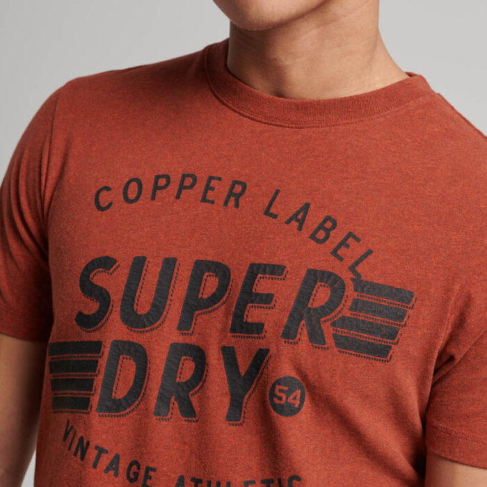 Copper Label Workwear T Shirt Copper Still Orange Grindle M1011759A 1EZ 2