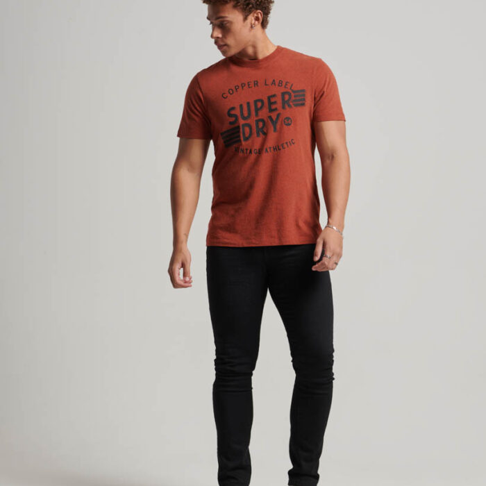 Copper Label Workwear T Shirt Copper Still Orange Grindle M1011759A 1EZ 3
